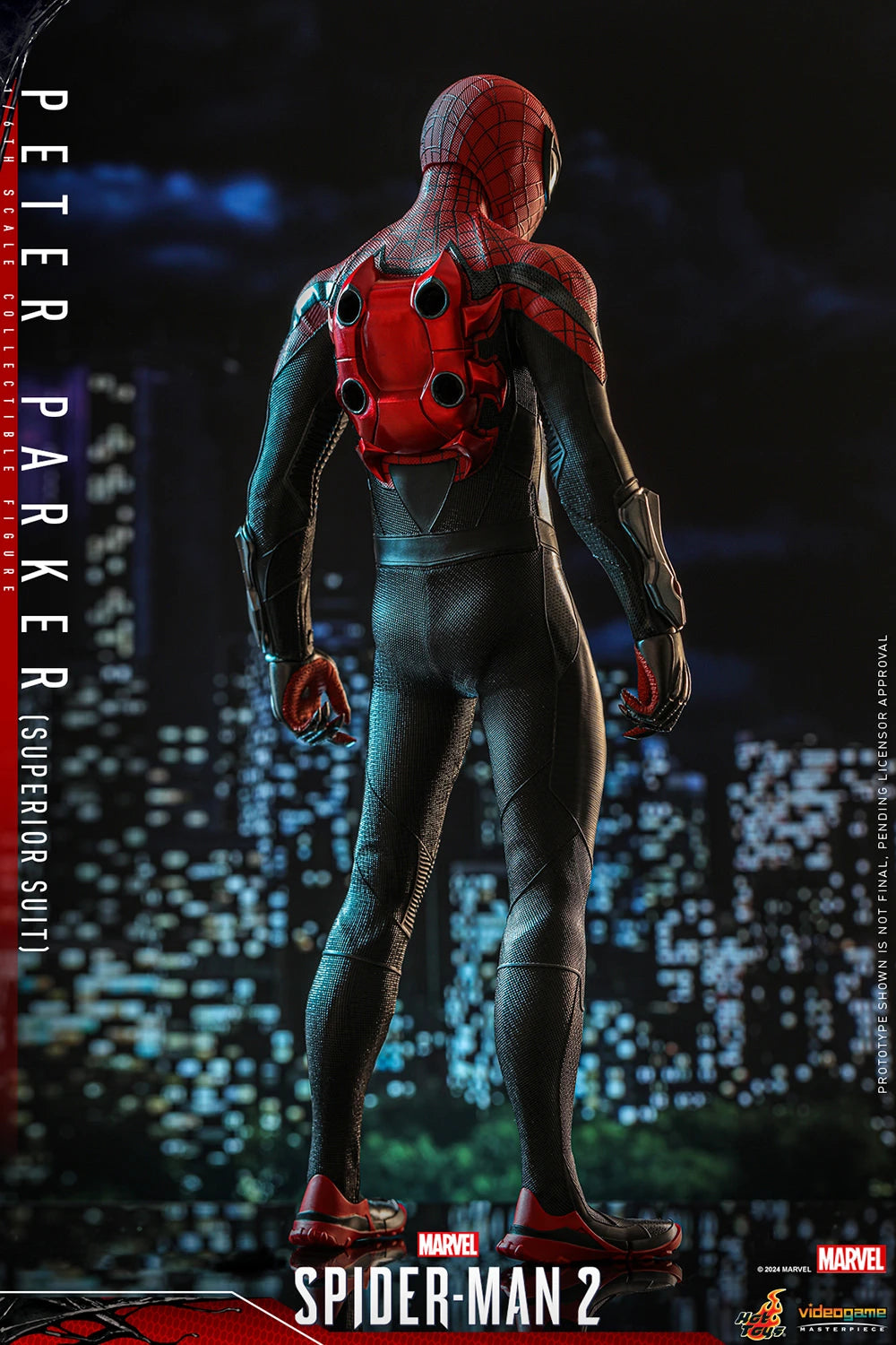 Hot Toys Collectible 1/6th Scale Figure of Marvel's Spider - Man 2 Spider - Man in Superior Suit
