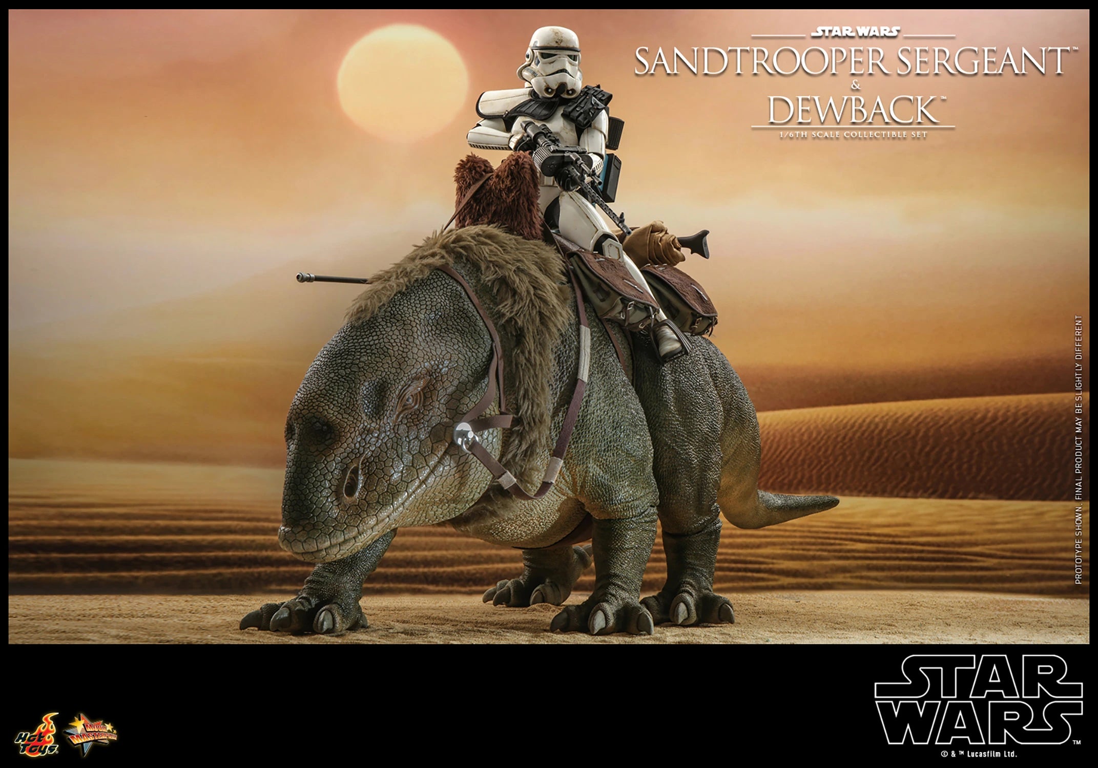 Hot Toys 1/6th Scale Star Wars A New Hope Sandtrooper Sergeant & Dewback Collectible Set