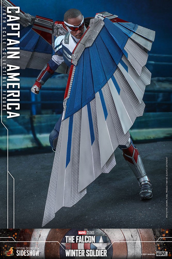 Hot Toys 1/6 Scale Captain America Sam Wilson Figure from The Falcon and the Winter Soldier