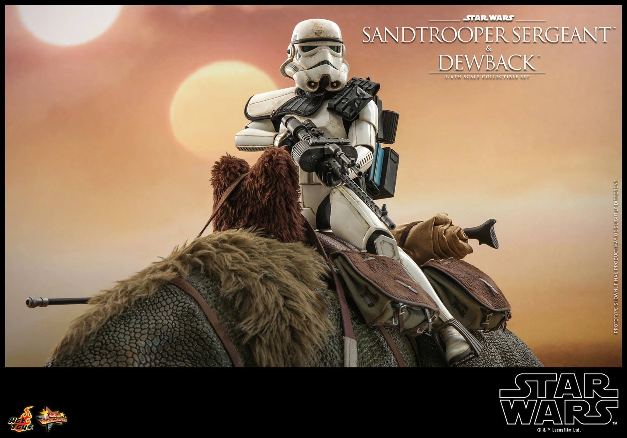 Hot Toys 1/6th Scale Star Wars A New Hope Sandtrooper Sergeant & Dewback Collectible Set
