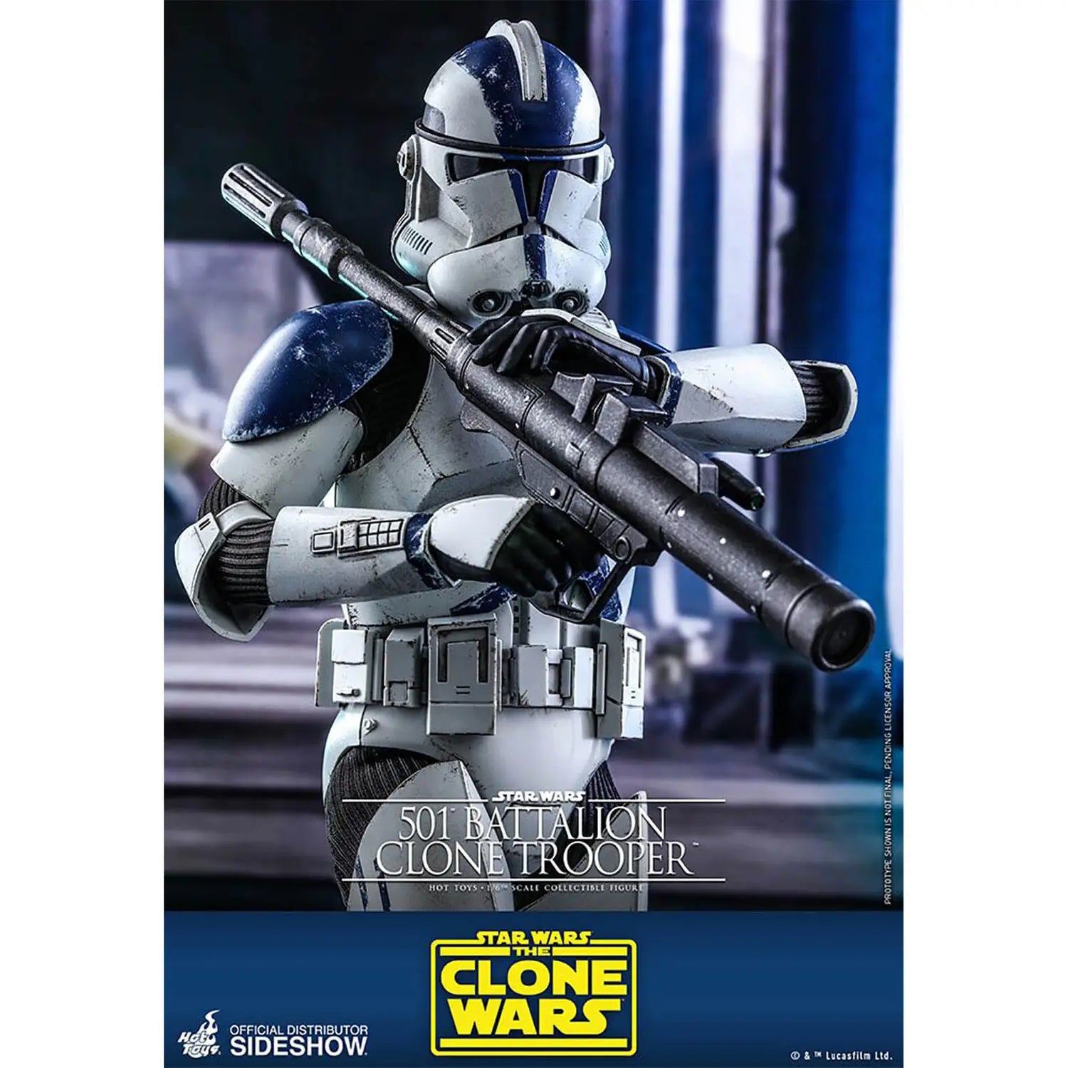 Hot Toys 1/6 Scale Action Figure Collectible - Star Wars The Clone Wars 501st Battalion Clone Trooper