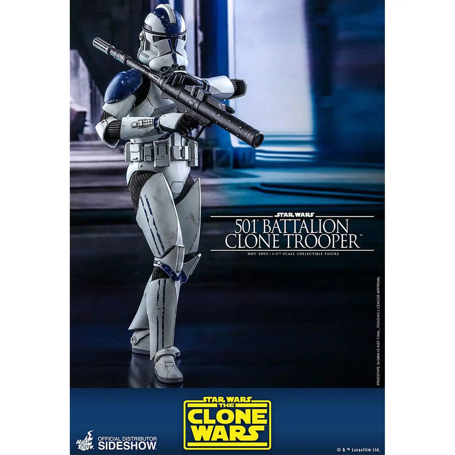 Hot Toys 1/6 Scale Action Figure Collectible - Star Wars The Clone Wars 501st Battalion Clone Trooper