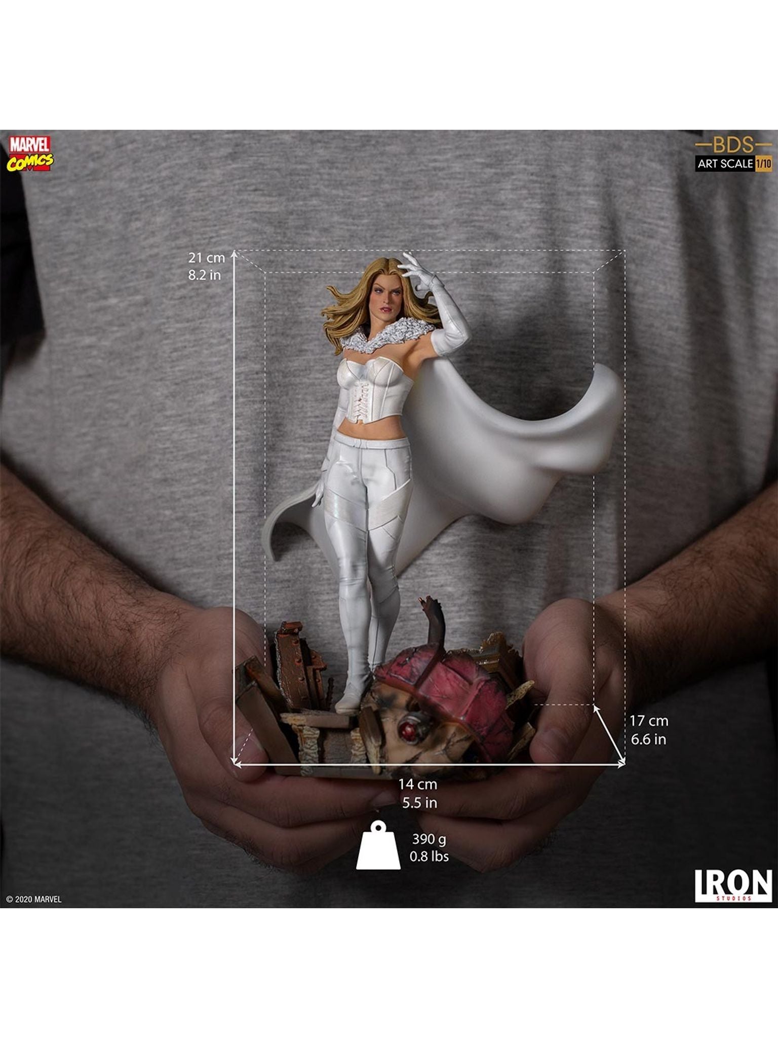 Iron Studios High - Quality 1/10 Scale Marvel Comics BDS Artistic Statue of Emma Frost, the White Queen