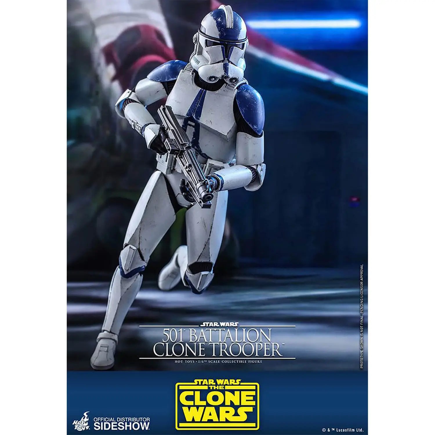 Hot Toys 1/6 Scale Action Figure Collectible - Star Wars The Clone Wars 501st Battalion Clone Trooper