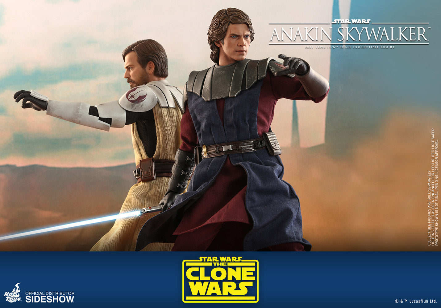 Hot Toys 1/6 Scale Star Wars The Clone Wars Anakin Skywalker Action Figure