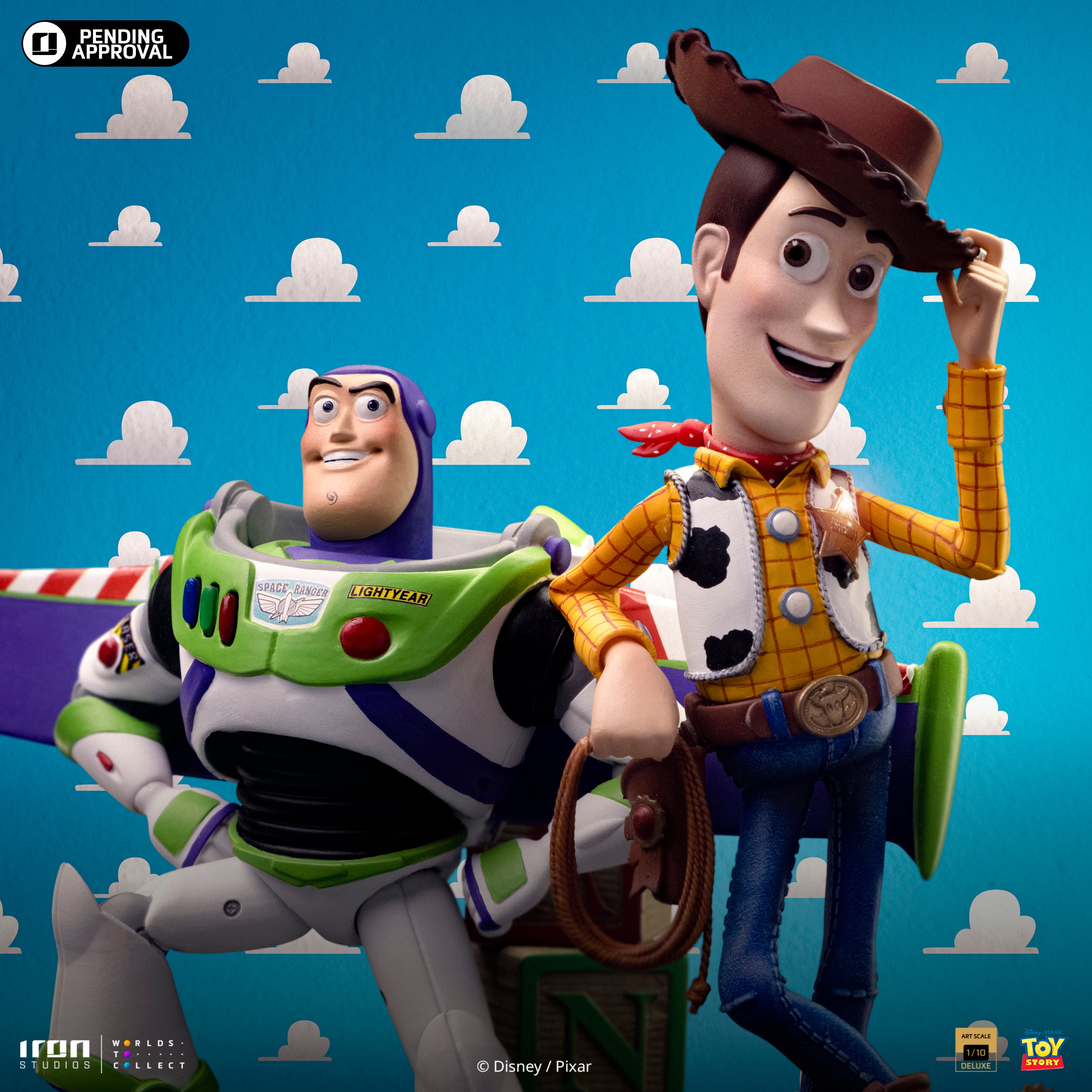 Iron Studios 1/10 Deluxe Limited Edition Toy Story Buzz & Woody Art Scale Statue