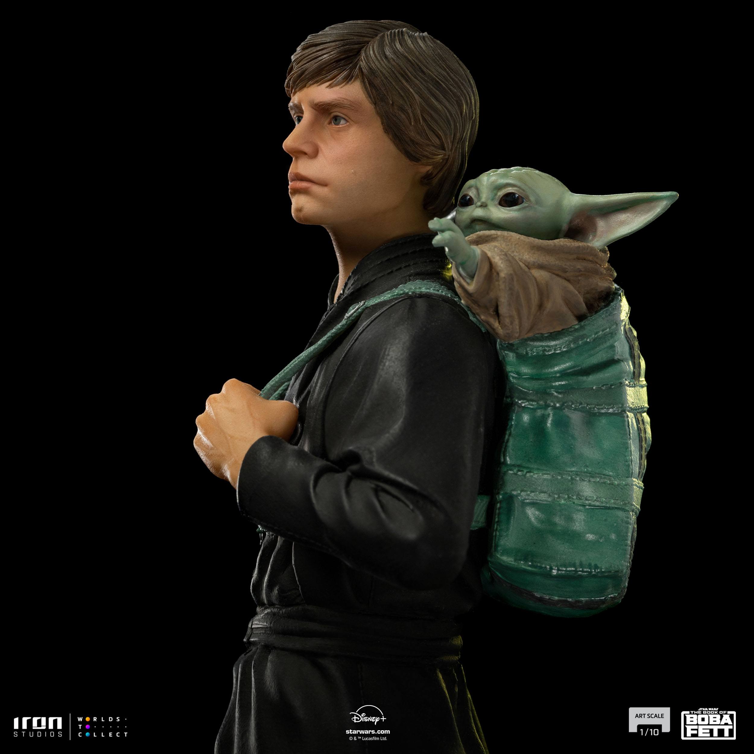 Iron Studios Limited Edition 1/10 Art Scale Statue of Luke Skywalker and Grogu Training from Star Wars The Book of Boba Fett