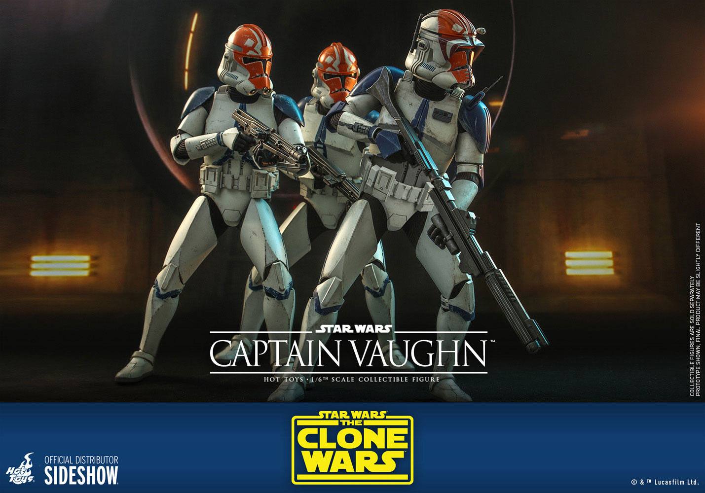 Hot Toys Highly Detailed 1/6th Scale Collectible Figure of Captain Vaughn from Star Wars The Clone Wars