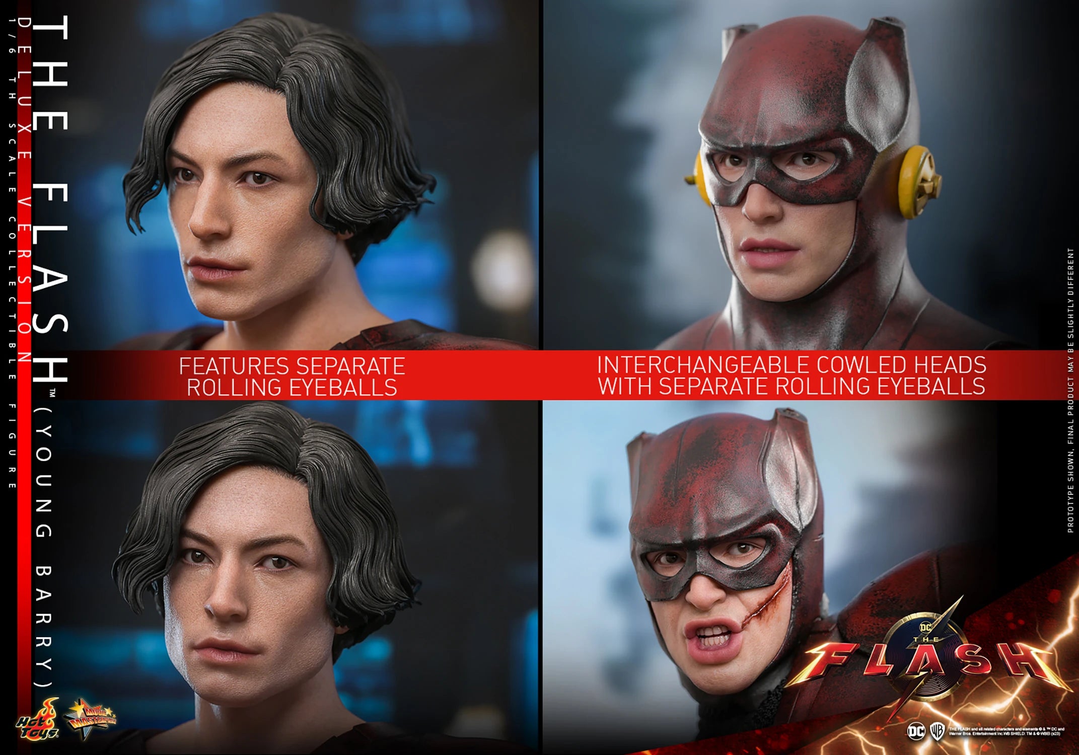 Hot Toys Deluxe 1/6th Scale Collectible Figure of The Flash Movie's Young Barry Allen