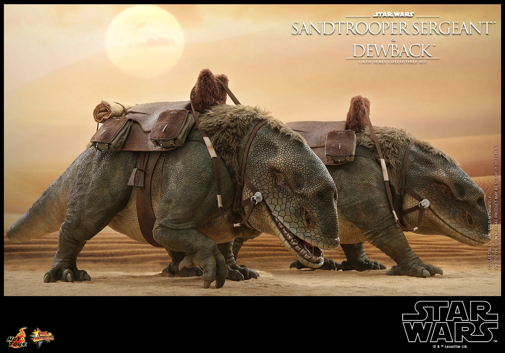 Hot Toys 1/6th Scale Star Wars A New Hope Sandtrooper Sergeant & Dewback Collectible Set