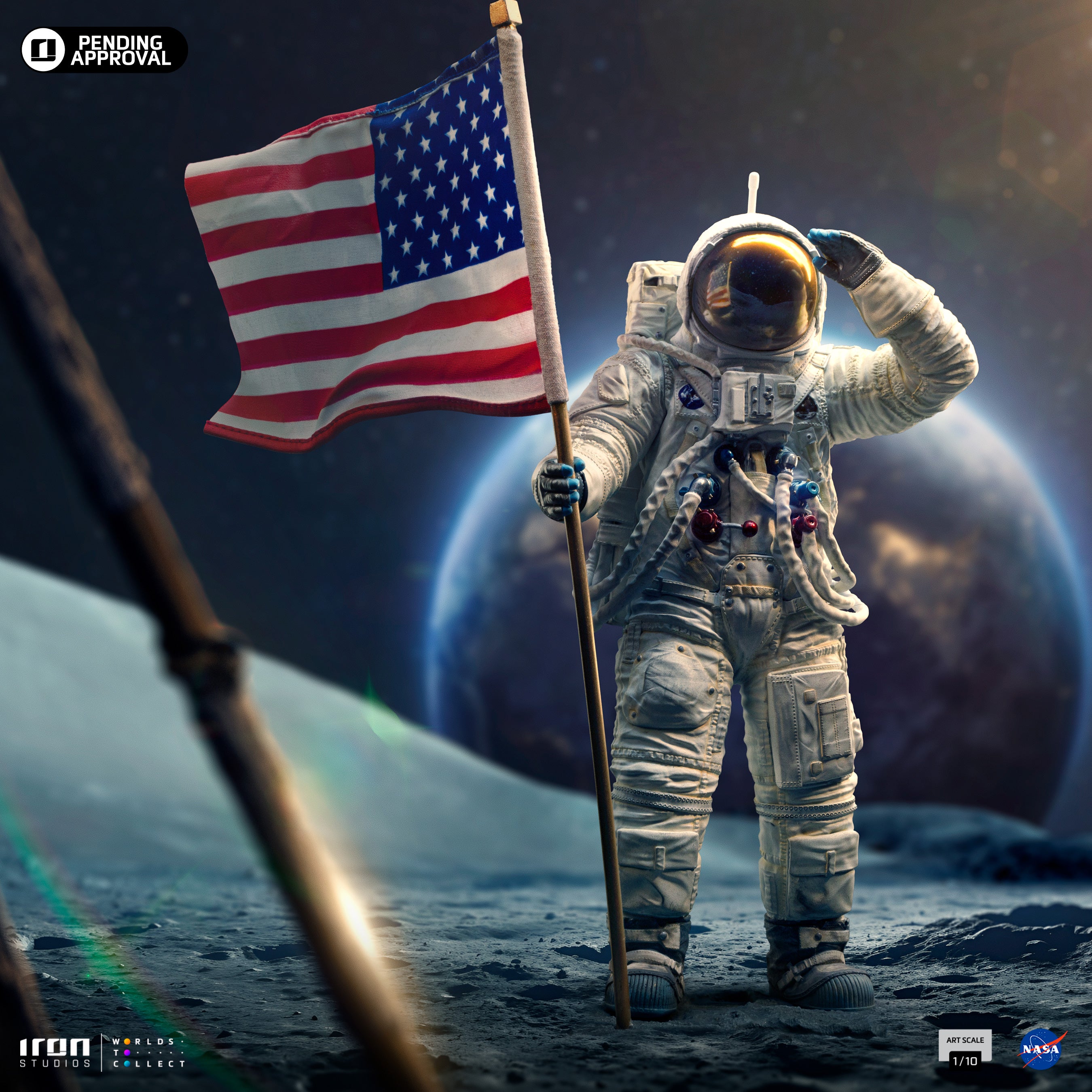 Iron Studios Limited Edition 1/10 Art Scale Apollo 11 Astronaut Statue