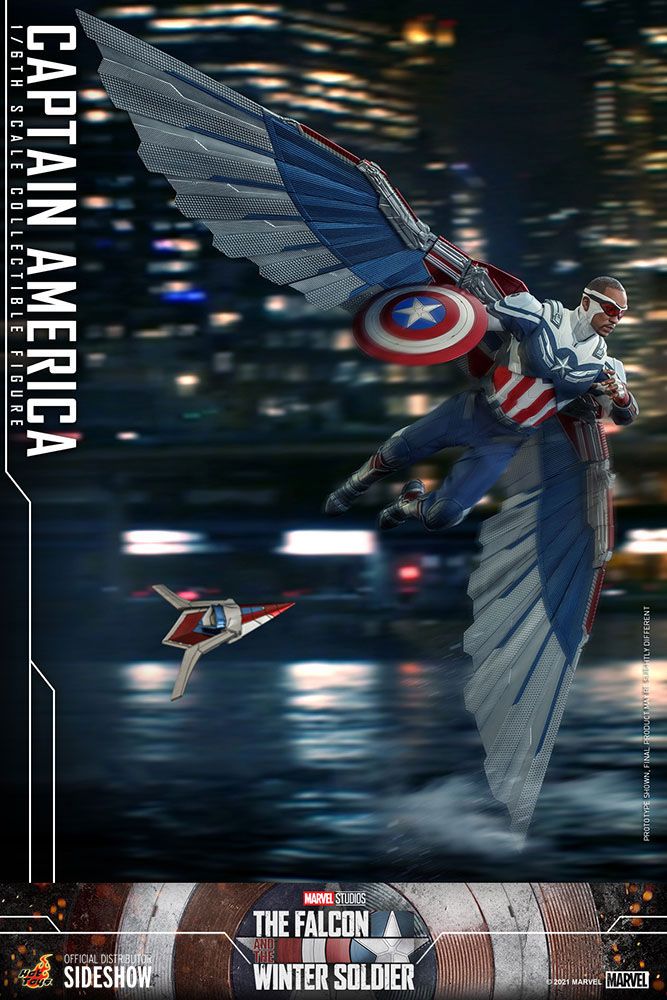 Hot Toys 1/6 Scale Captain America Sam Wilson Figure from The Falcon and the Winter Soldier