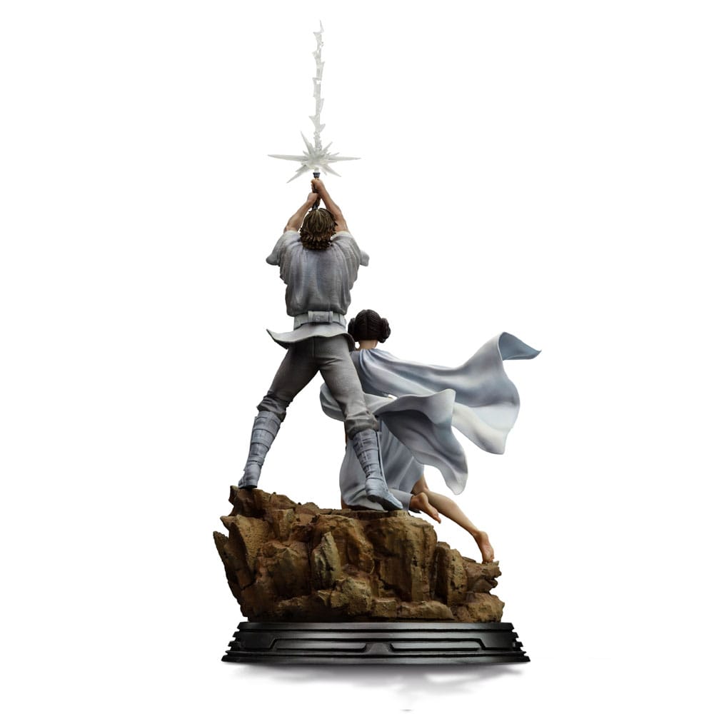 Iron Studio Star Wars: A New Hope Deluxe 1/10 Art Scale Limited Edition Collectible Statue of Luke Skywalker and Princess Leia Organa
