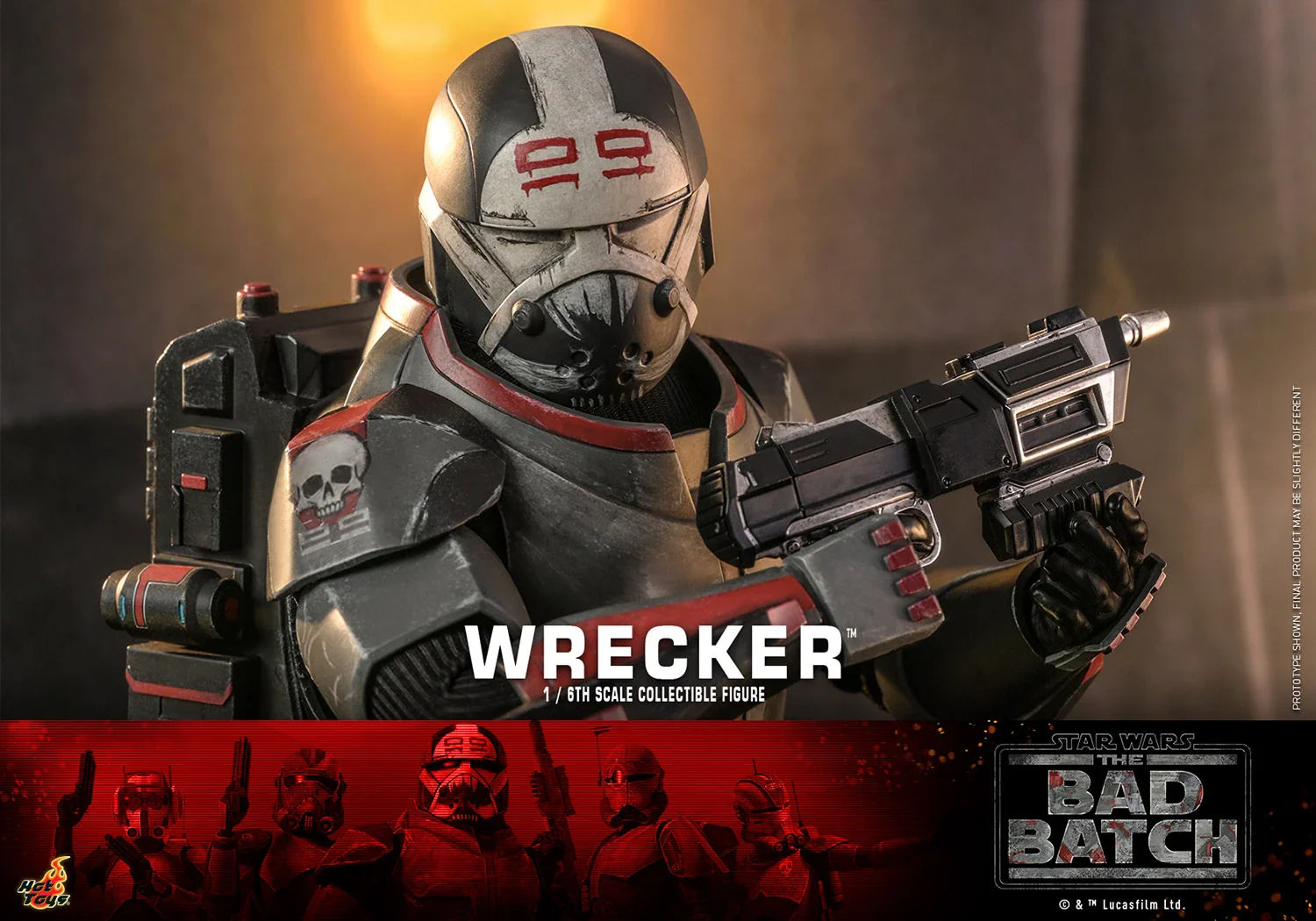 Hot Toys Highly Detailed 1/6th Scale Collectible Figure of Wrecker from Star Wars The Bad Batch