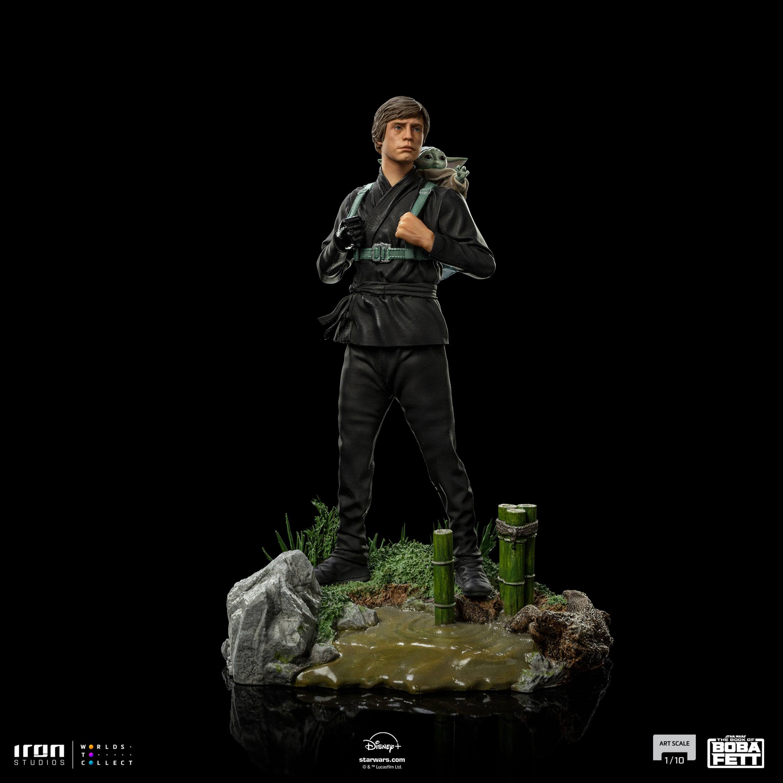 Iron Studios Limited Edition 1/10 Art Scale Statue of Luke Skywalker and Grogu Training from Star Wars The Book of Boba Fett