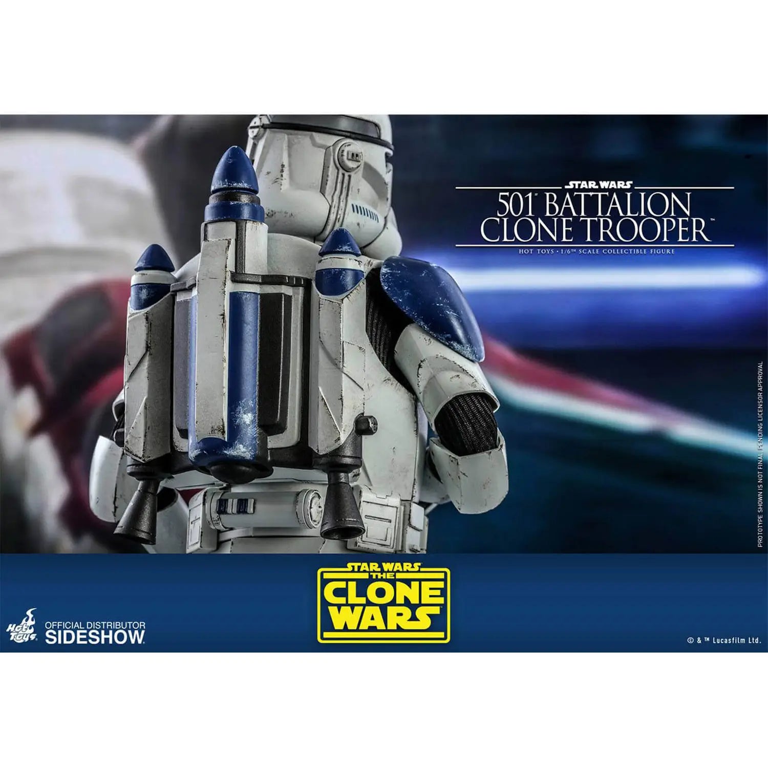 Hot Toys 1/6 Scale Action Figure Collectible - Star Wars The Clone Wars 501st Battalion Clone Trooper