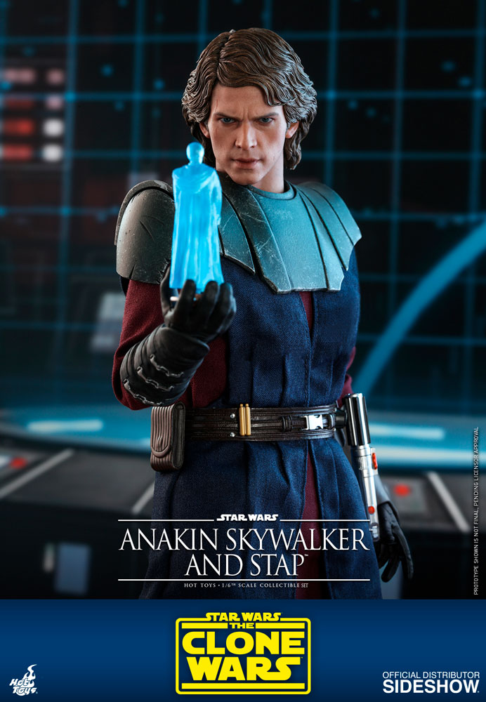 Hot Toys 1/6 Scale Star Wars The Clone Wars Anakin Skywalker & STAP Collectible Set