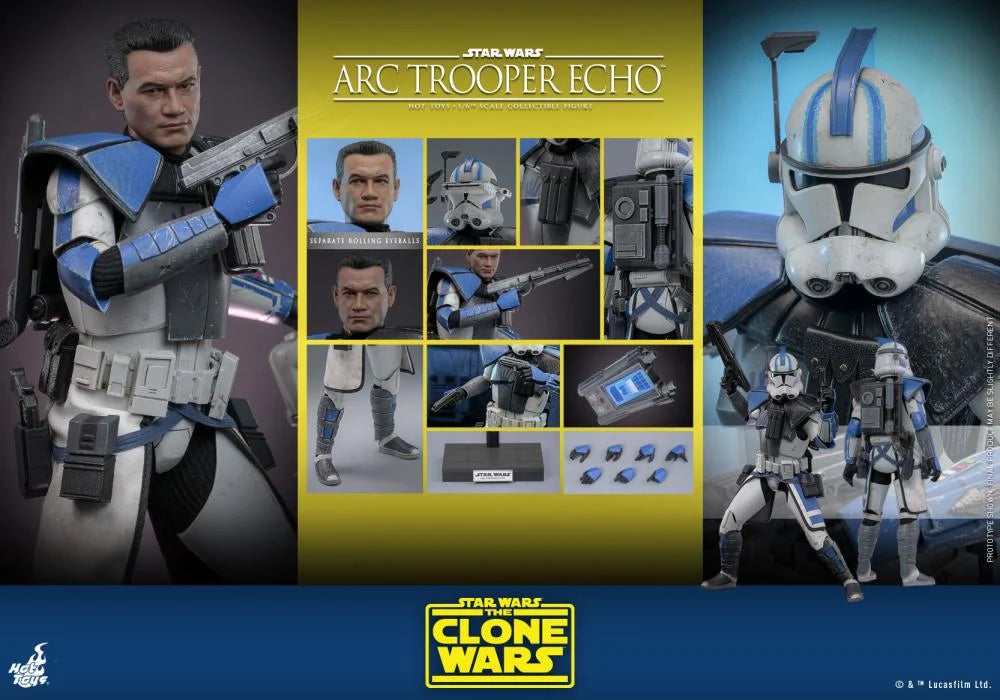 Hot Toys 1/6th Scale Collectible Star Wars The Clone Wars Action Figure - ARC Trooper Echo