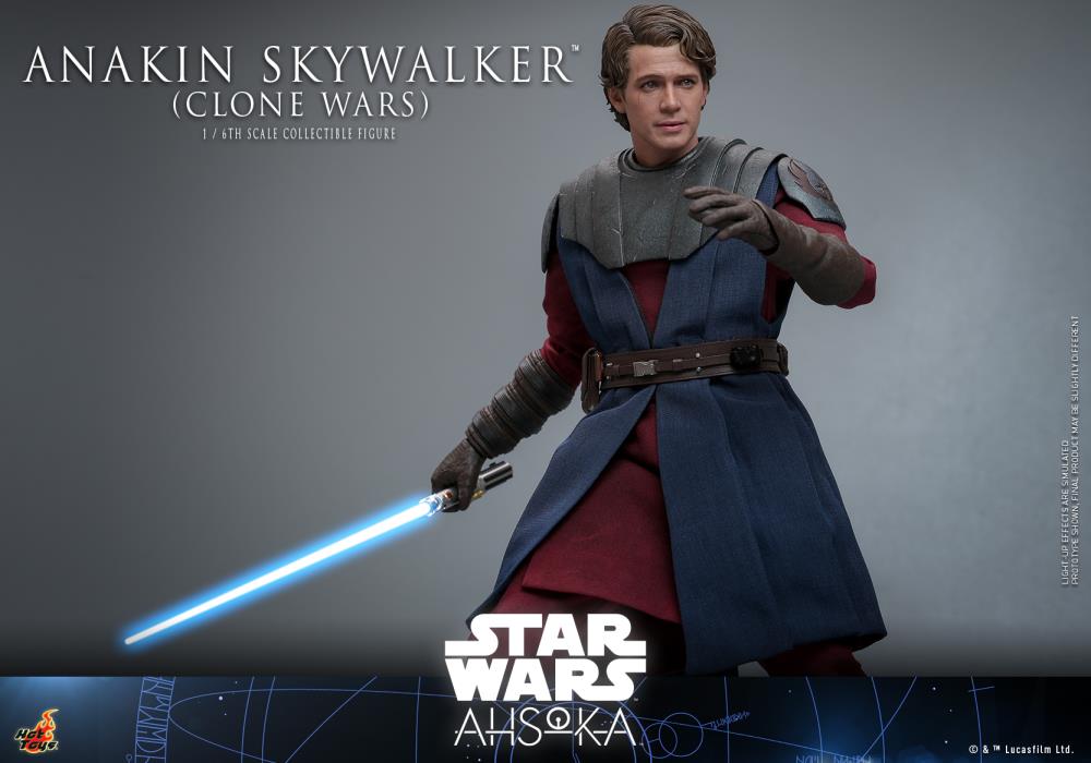 Hot Toys 1/6 Scale Clone Wars Era Anakin Skywalker Collectible Figure