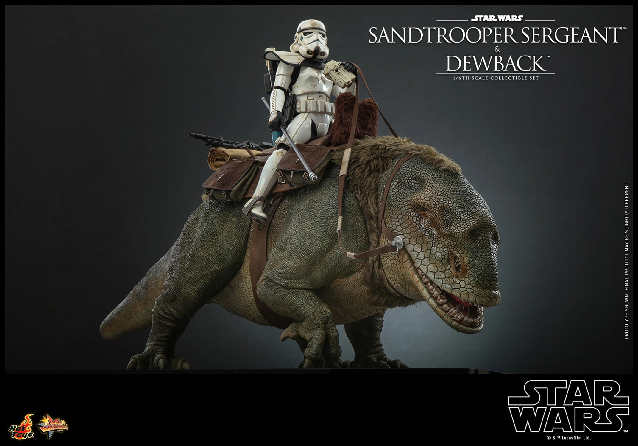 Hot Toys 1/6th Scale Star Wars A New Hope Sandtrooper Sergeant & Dewback Collectible Set