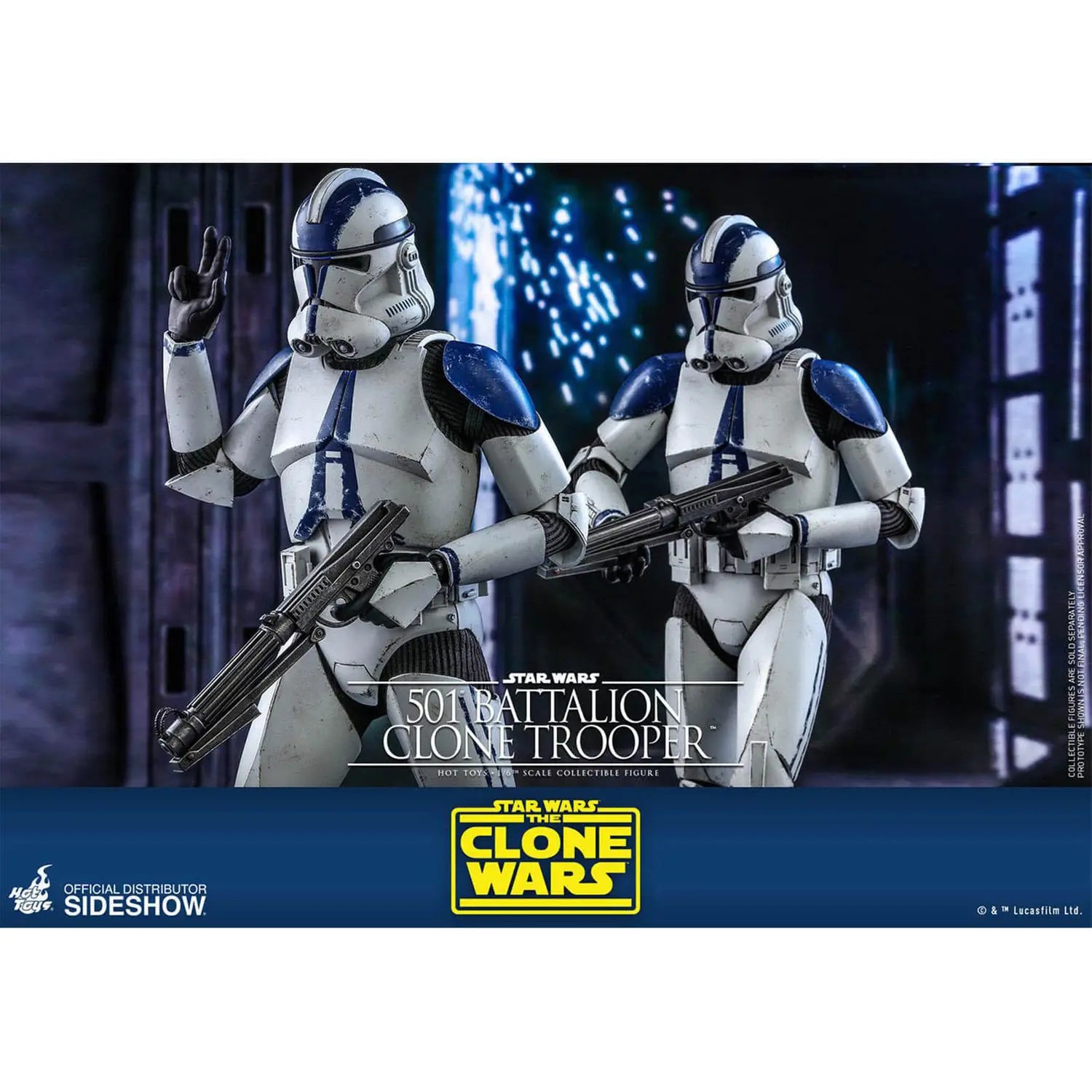 Hot Toys 1/6 Scale Action Figure Collectible - Star Wars The Clone Wars 501st Battalion Clone Trooper