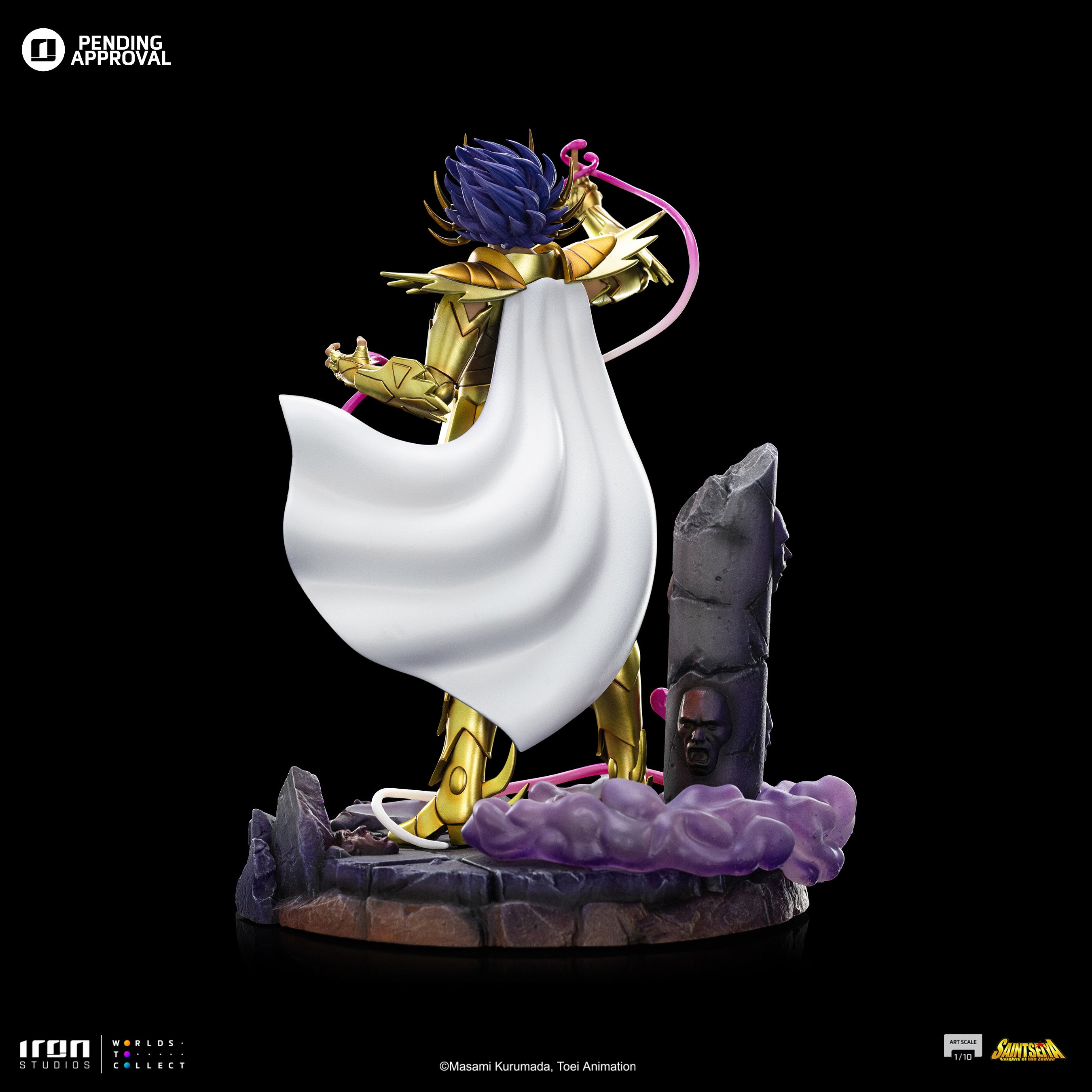 Limited Edition 1/10 Art Scale Iron Studios Saint Seiya Cancer Deathmask Statue for Collectors