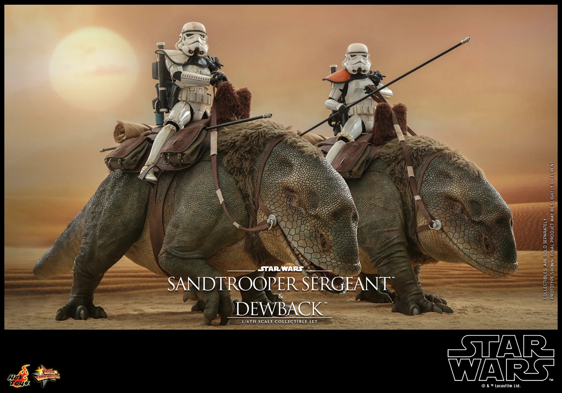 Hot Toys 1/6th Scale Star Wars A New Hope Sandtrooper Sergeant & Dewback Collectible Set