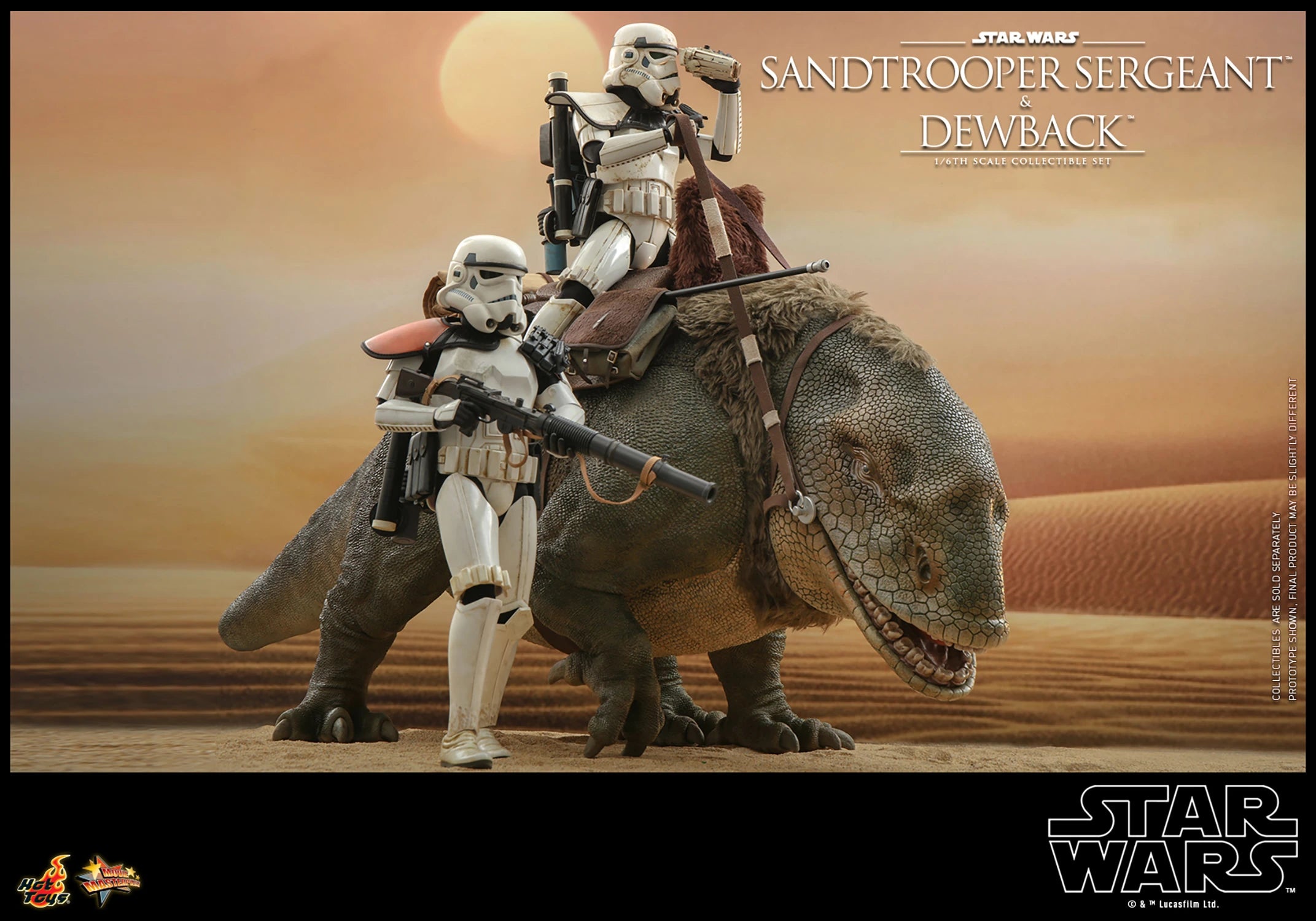 Hot Toys 1/6th Scale Star Wars A New Hope Sandtrooper Sergeant & Dewback Collectible Set