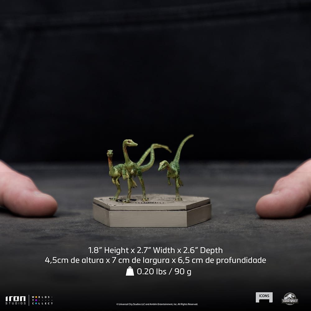 Iron Studios Collectible Jurassic World Icons Statue - Compsognathus Dinosaur Figurine
