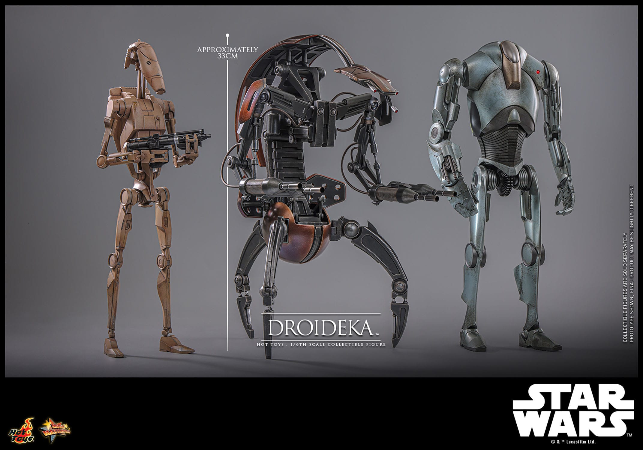 Hot Toys 1/6th Scale Star Wars The Phantom Menace Destructive Droideka Figure
