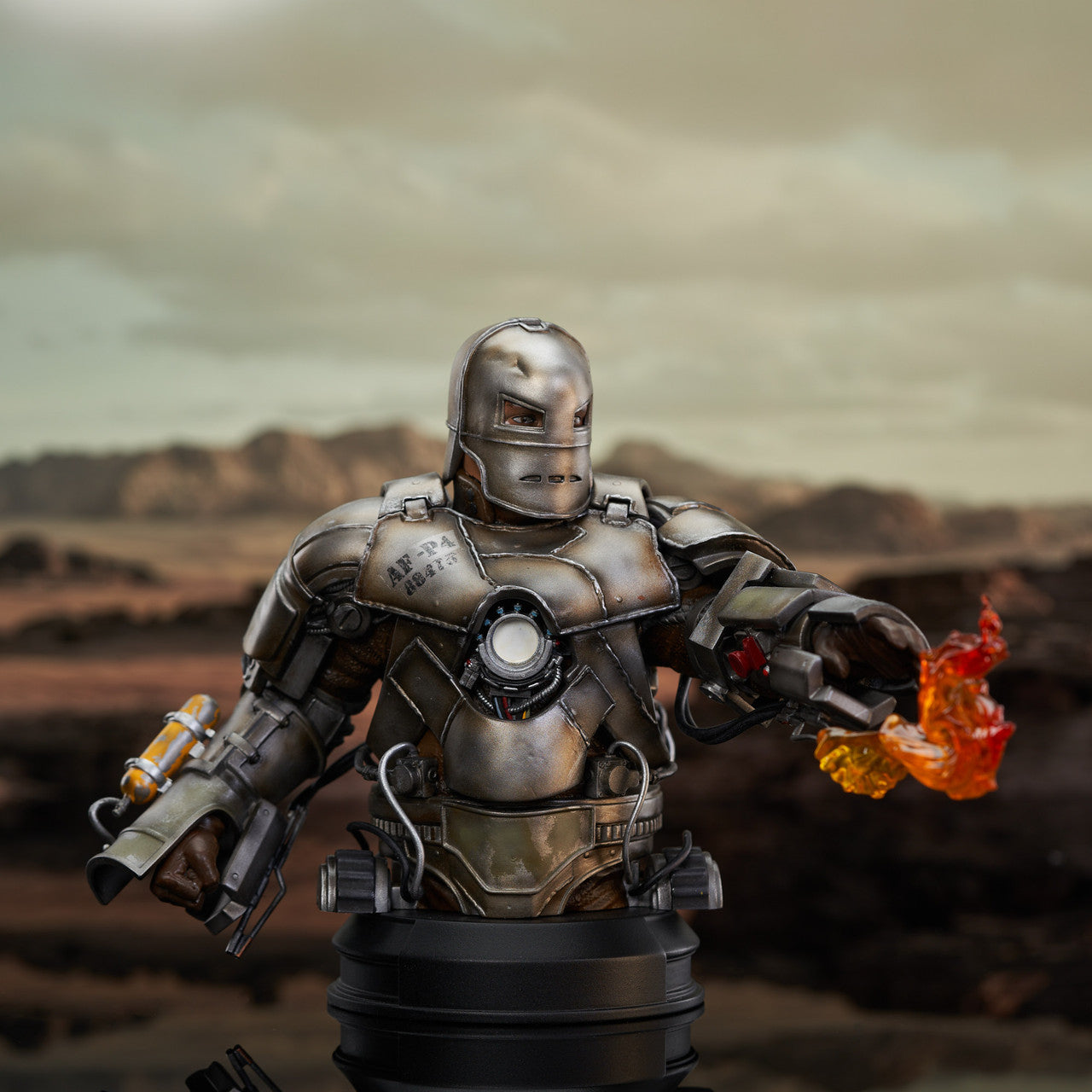 Limited Edition 1/6 Scale Mini Bust Statue of Iron Man Mk 1 from the 2008 Iron Man Movie