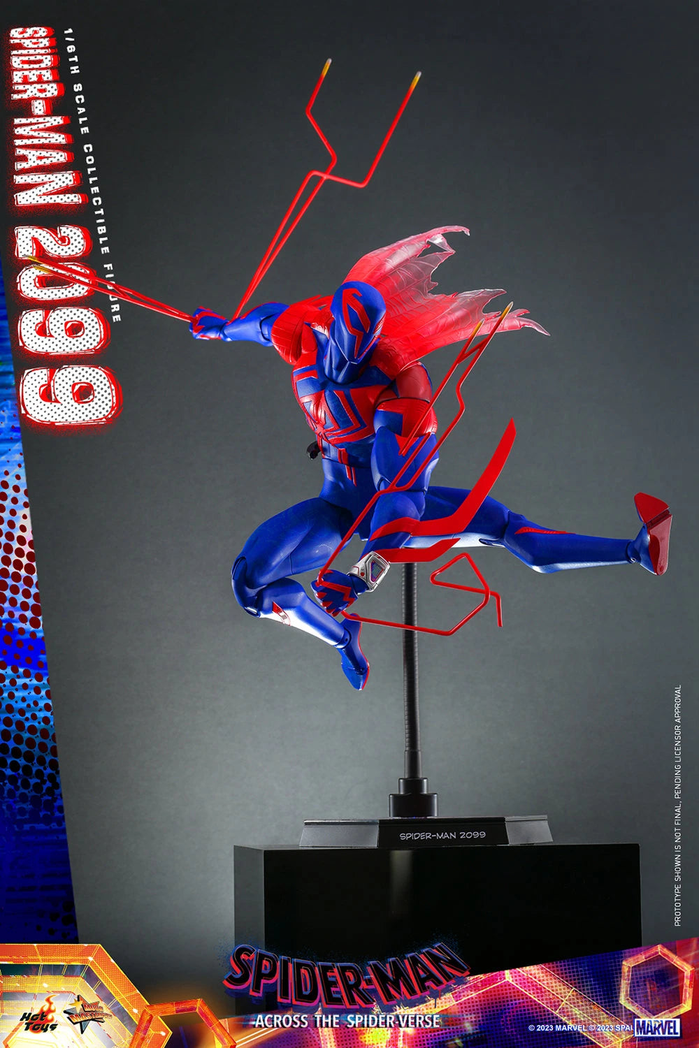 Hot Toys 1/6th Scale Futuristic Spider-Man 2099 Figure from Across The Spider-Verse