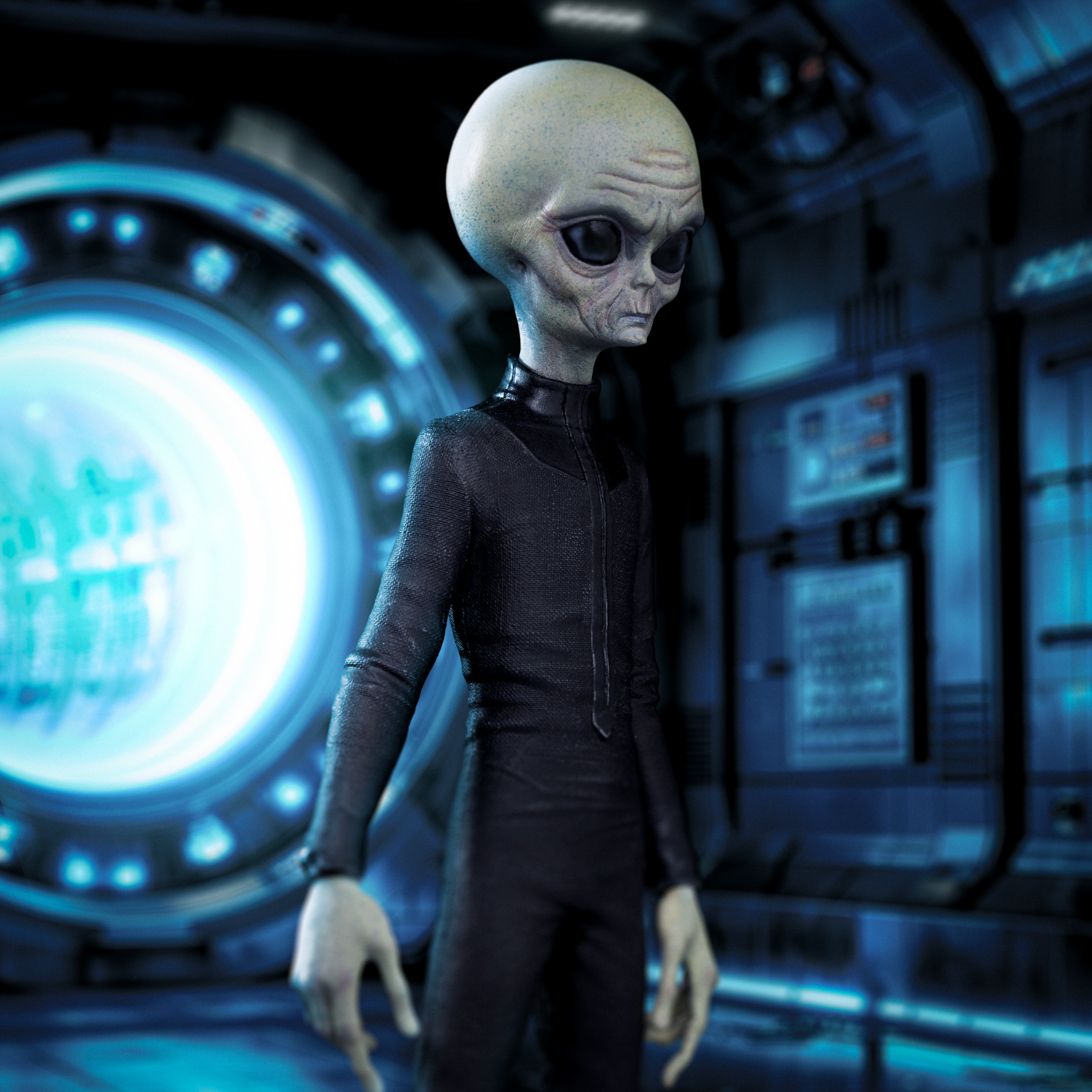Iron Studios 1/10 Art Scale Limited Edition Grey Alien Statue - 'I Want to Believe'