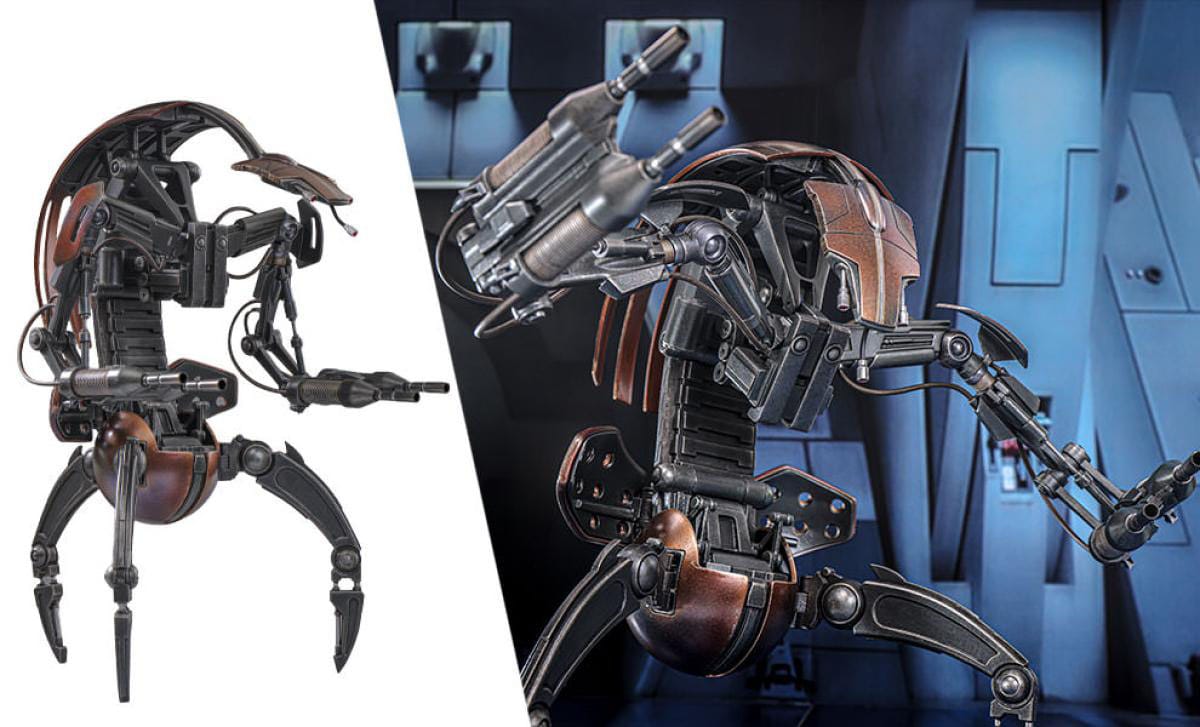 Hot Toys 1/6th Scale Star Wars The Phantom Menace Destructive Droideka Figure