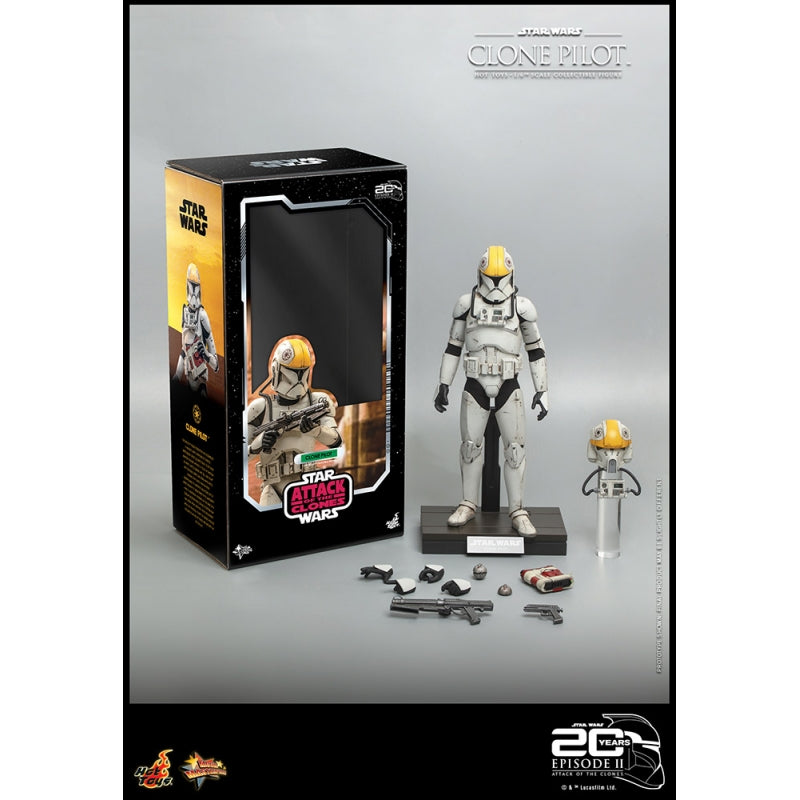Hot Toys 1:6 Scale Collectible Clone Pilot Figure Commemorating the 20th Anniversary of Star Wars Attack Of The Clones