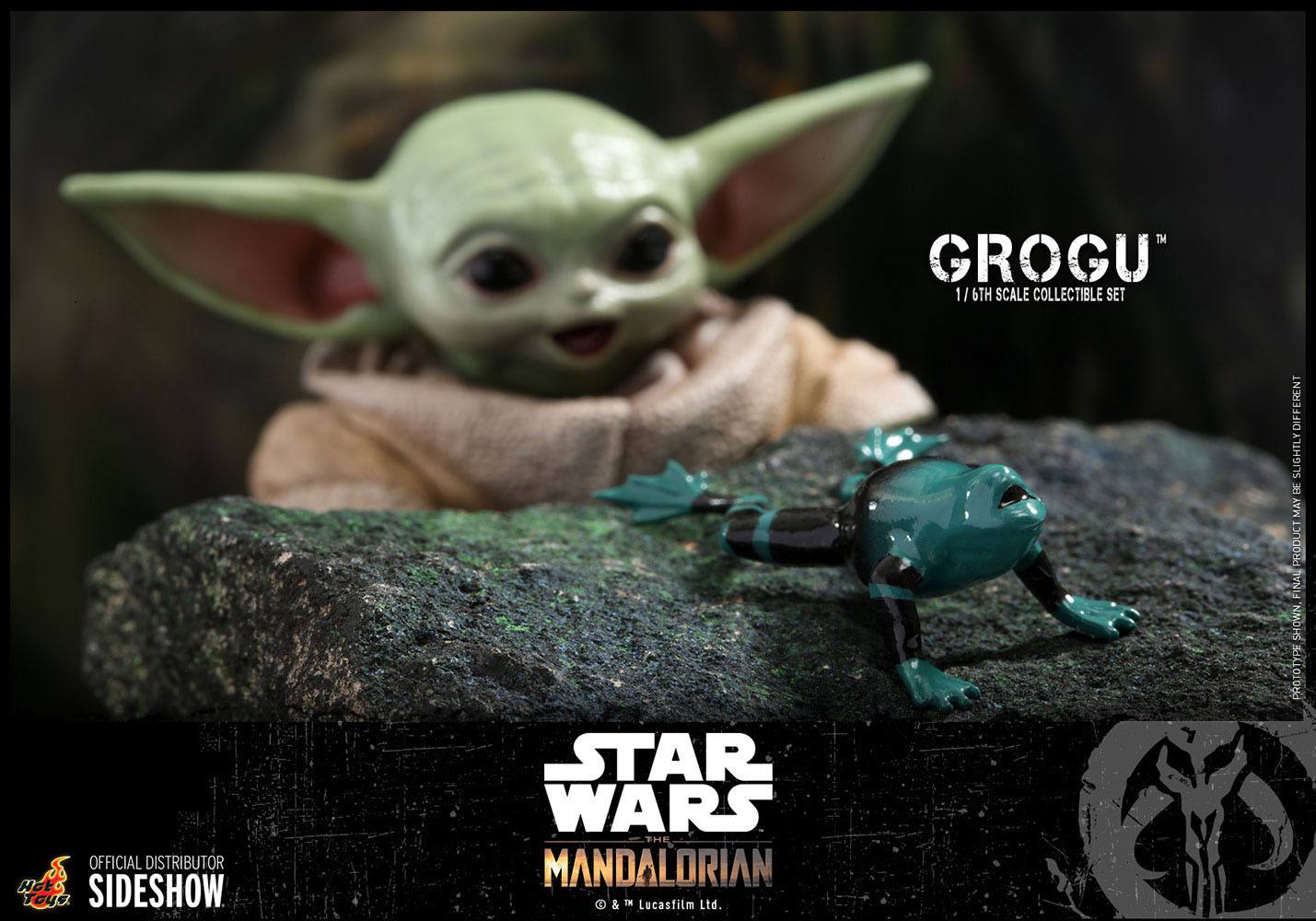Hot Toys 1/6 Scale Collectible Figure Set of Grogu from Star Wars The Mandalorian