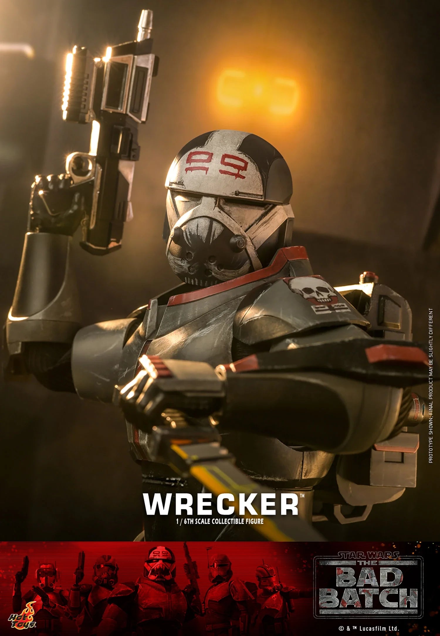 Hot Toys Highly Detailed 1/6th Scale Collectible Figure of Wrecker from Star Wars The Bad Batch