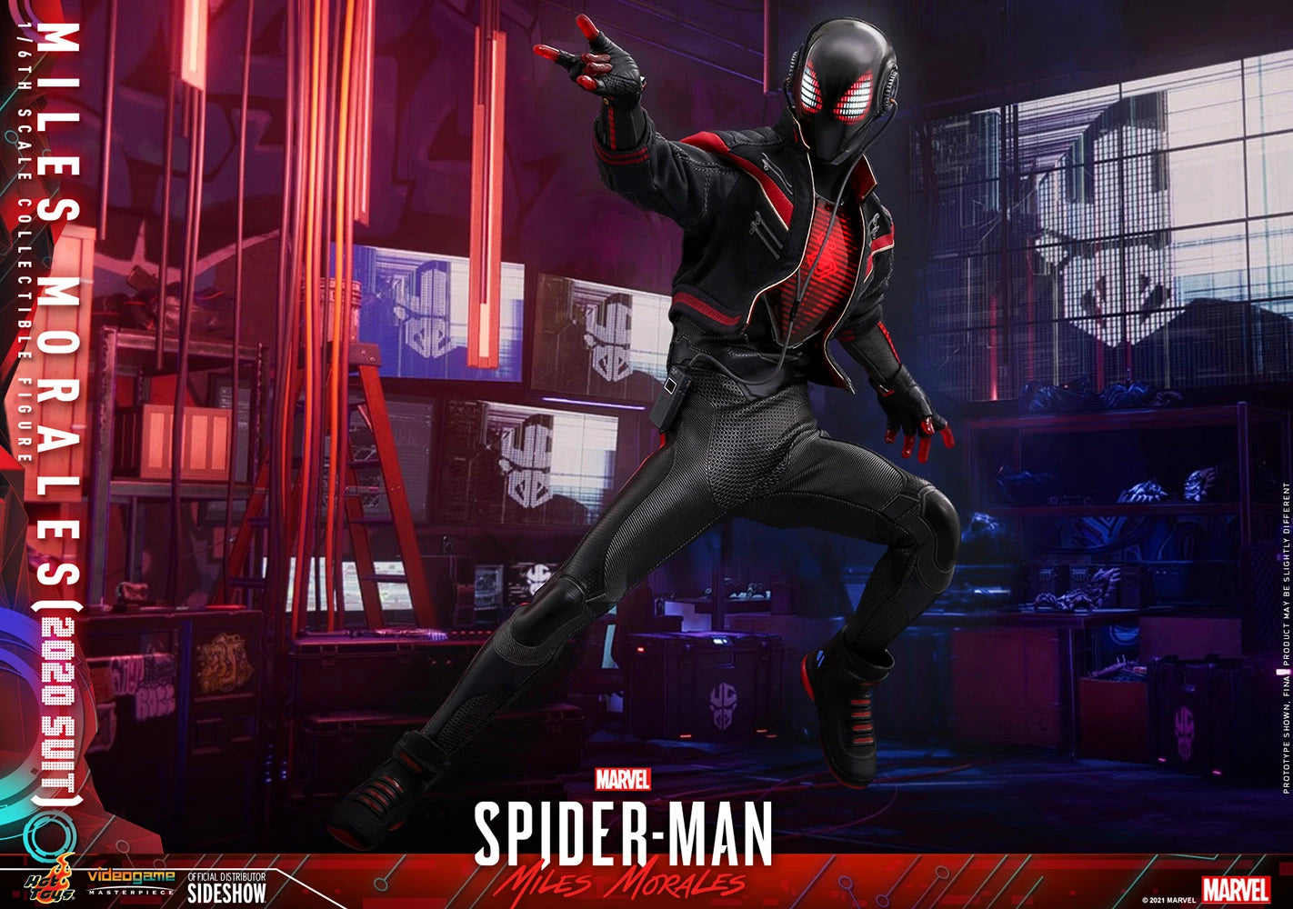 Hot Toys Collectible 1/6th Scale Action Figure of Miles Morales in 2020 Suit from Spider-Man Into the Spider-Verse