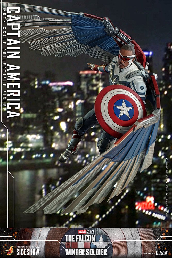 Hot Toys 1/6 Scale Captain America Sam Wilson Figure from The Falcon and the Winter Soldier