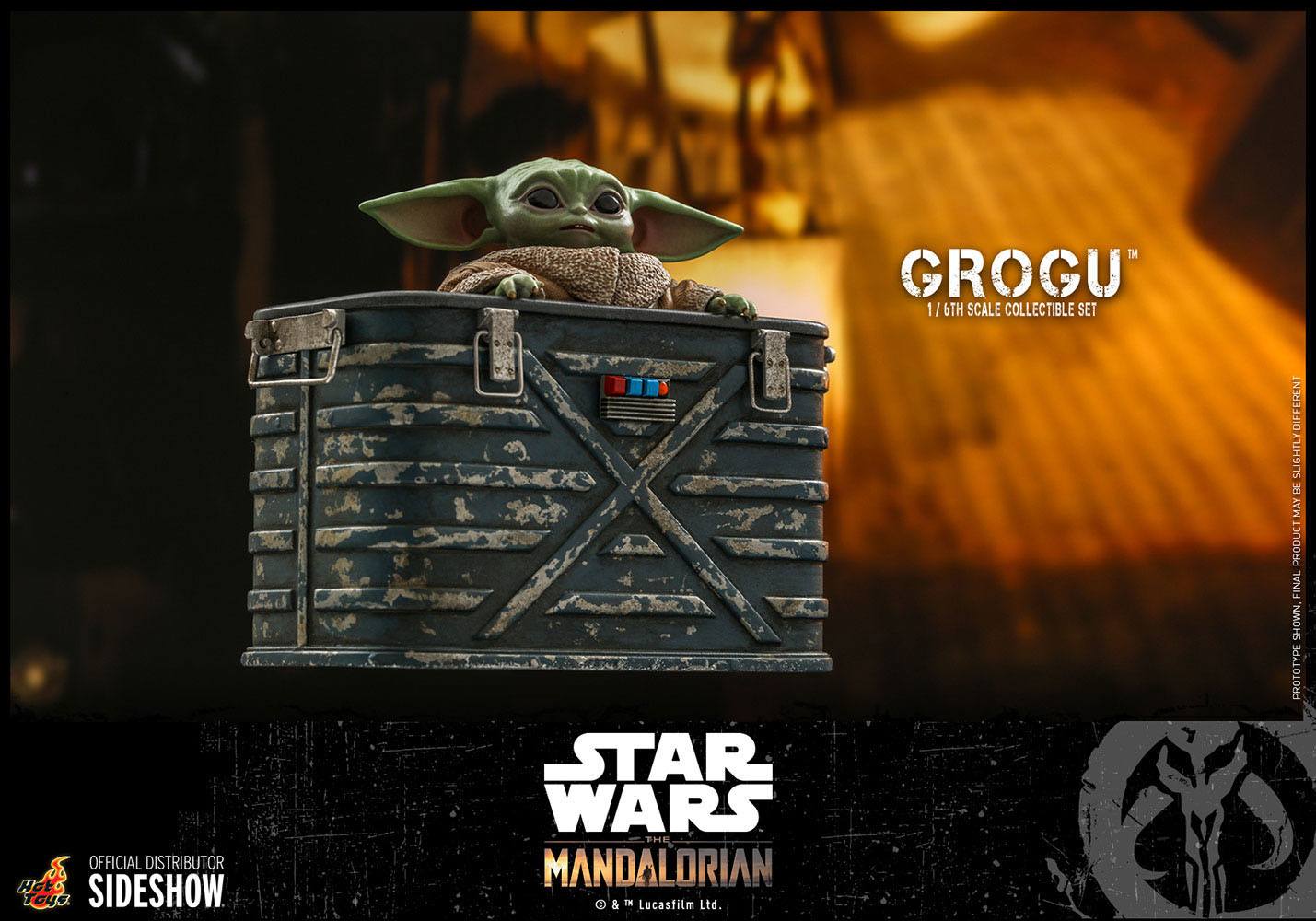 Hot Toys 1/6 Scale Collectible Figure Set of Grogu from Star Wars The Mandalorian
