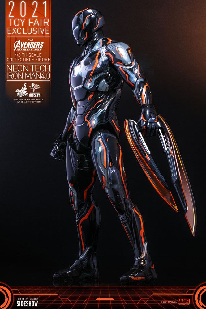 Hot Toys 1/6 Scale Marvel Iron Man Mark 50 Neon Tech Orange Edition