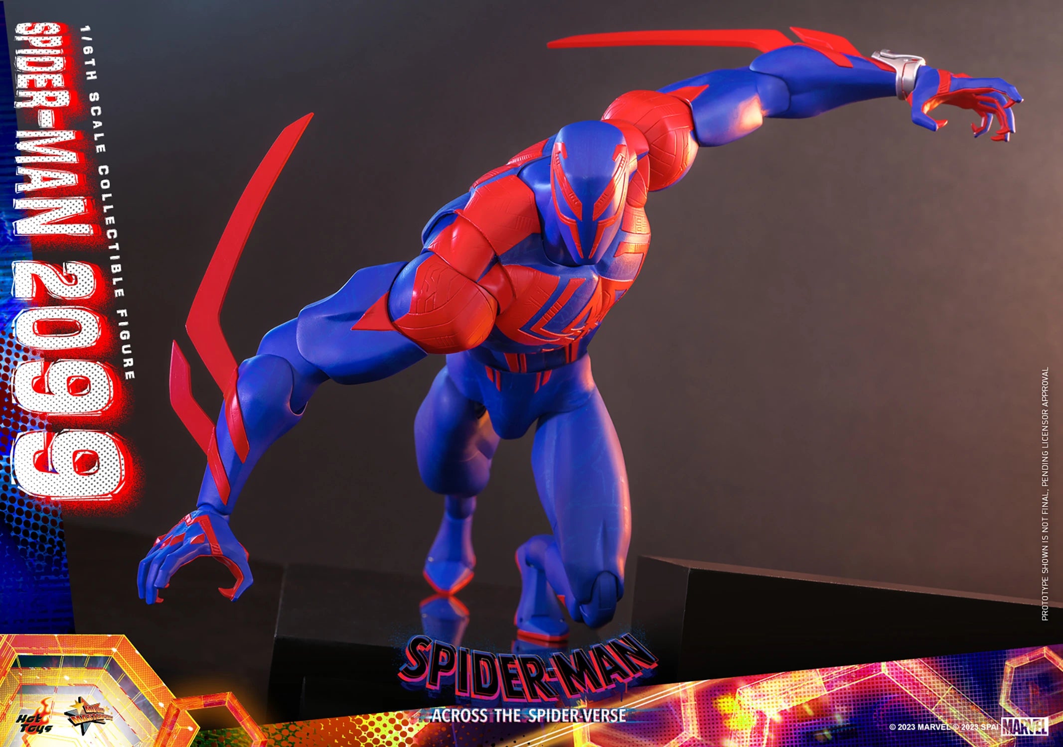 Hot Toys 1/6th Scale Futuristic Spider-Man 2099 Figure from Across The Spider-Verse