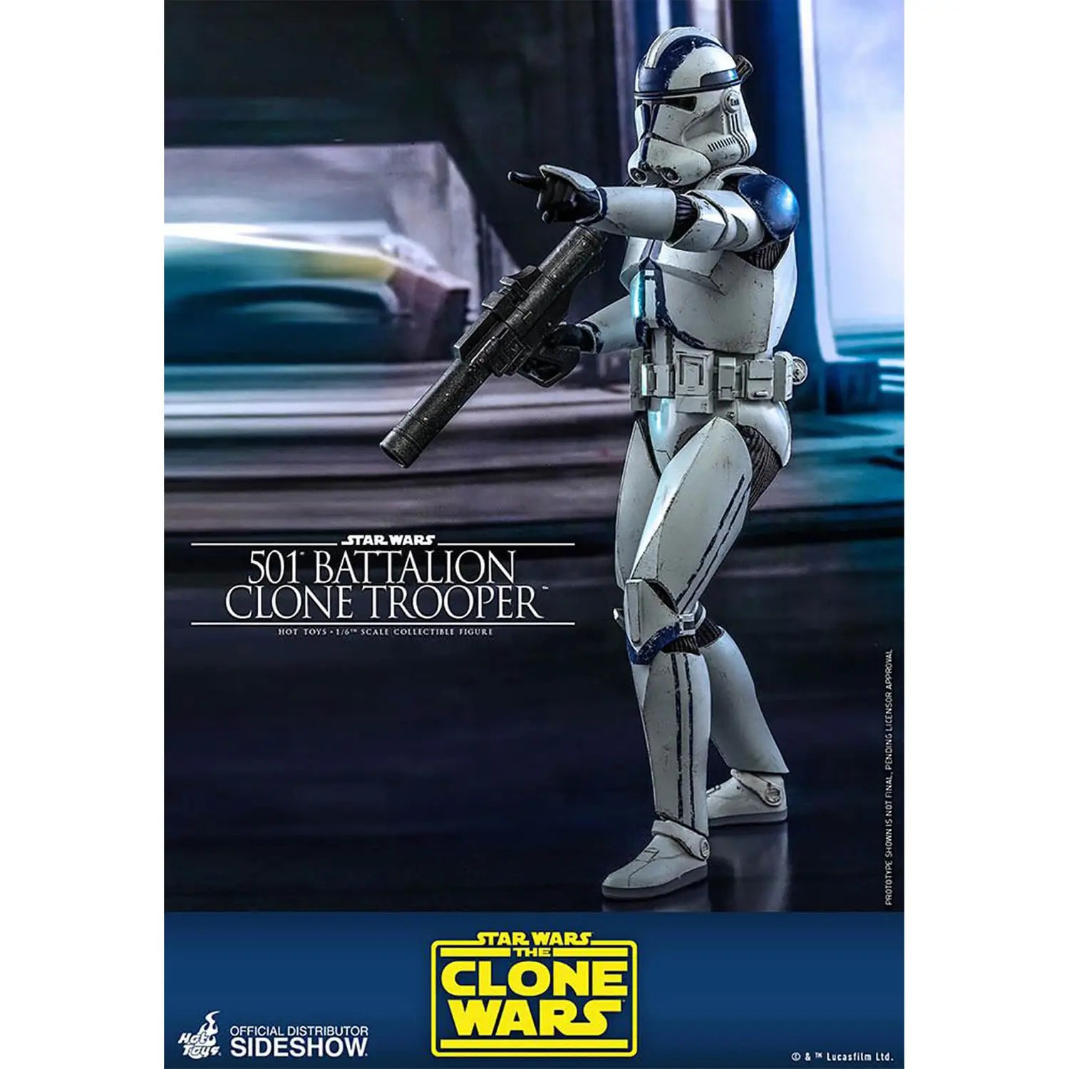 Hot Toys 1/6 Scale Action Figure Collectible - Star Wars The Clone Wars 501st Battalion Clone Trooper