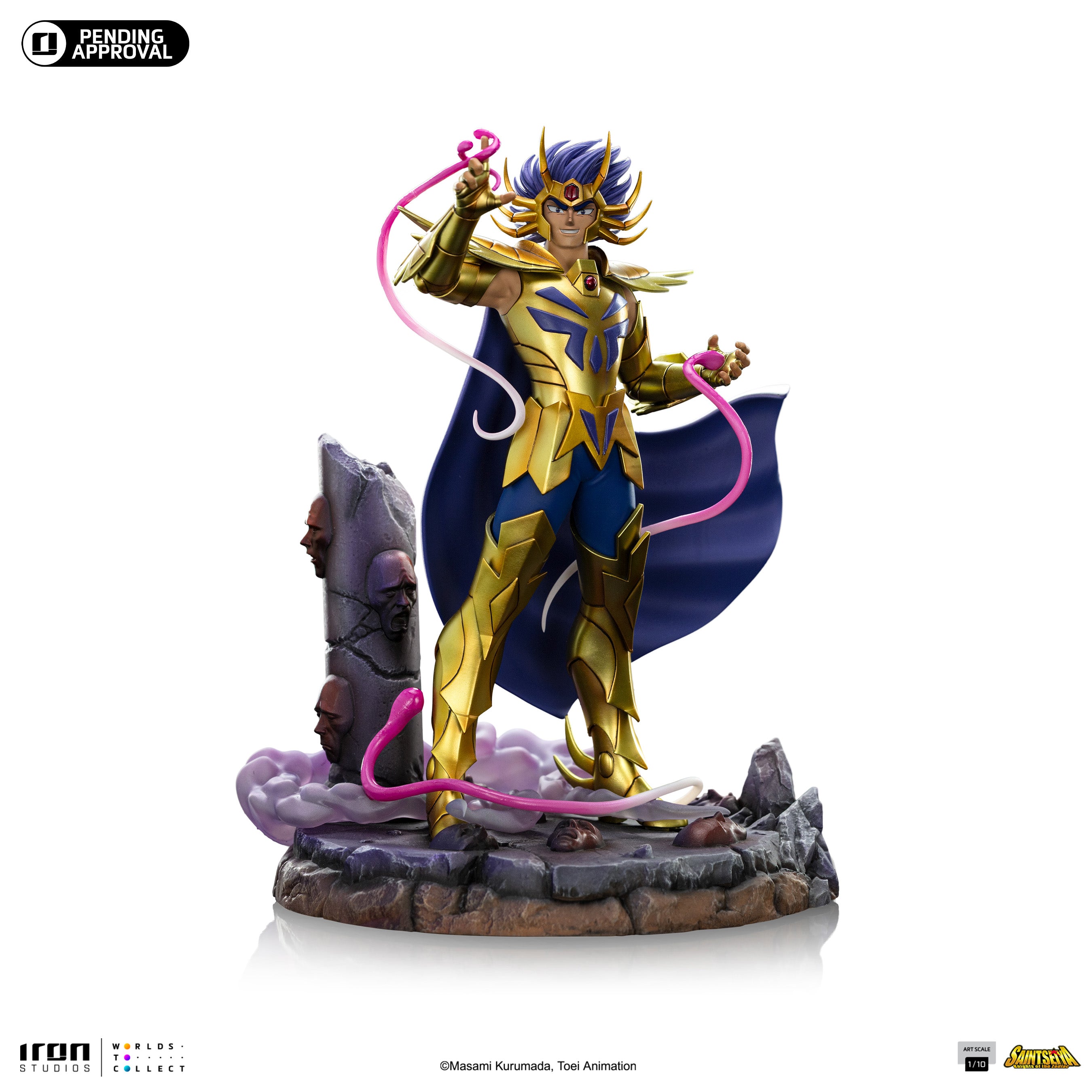 Limited Edition 1/10 Art Scale Iron Studios Saint Seiya Cancer Deathmask Statue for Collectors