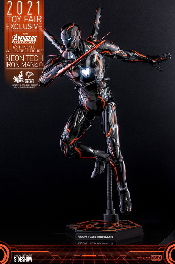 Hot Toys 1/6 Scale Marvel Iron Man Mark 50 Neon Tech Orange Edition