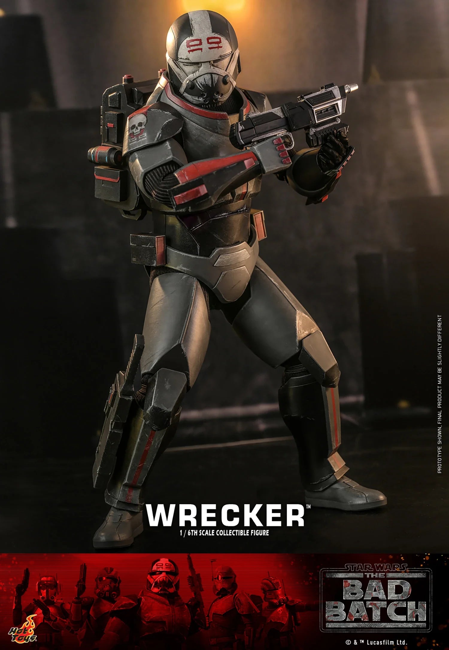 Hot Toys Highly Detailed 1/6th Scale Collectible Figure of Wrecker from Star Wars The Bad Batch