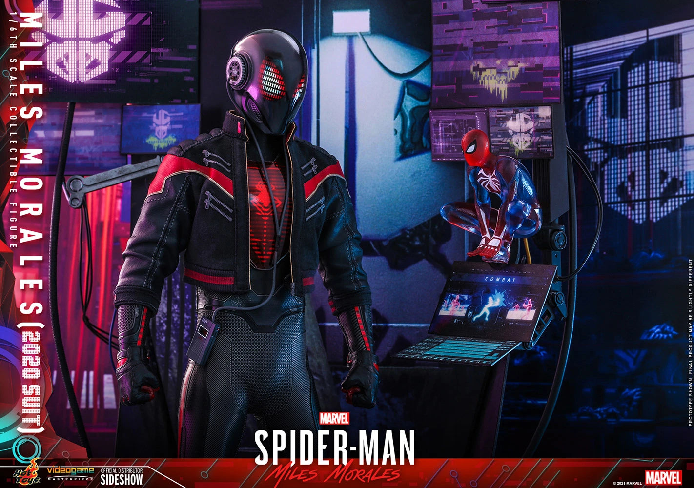 Hot Toys Collectible 1/6th Scale Action Figure of Miles Morales in 2020 Suit from Spider-Man Into the Spider-Verse
