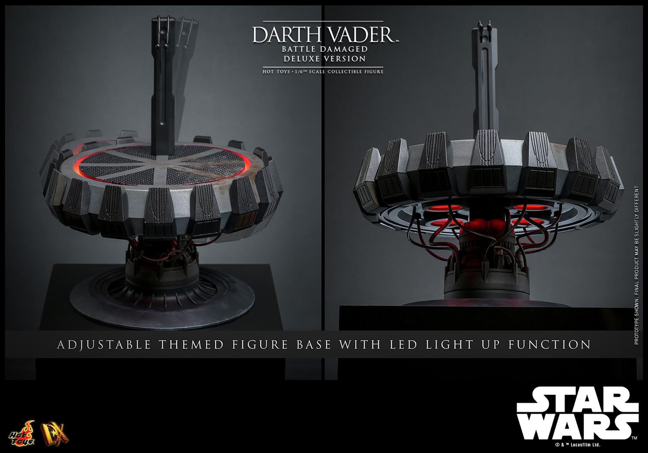 Hot Toys Star Wars Deluxe 1/6th Scale Collectible Action Figure of Battle - Damaged Darth Vader