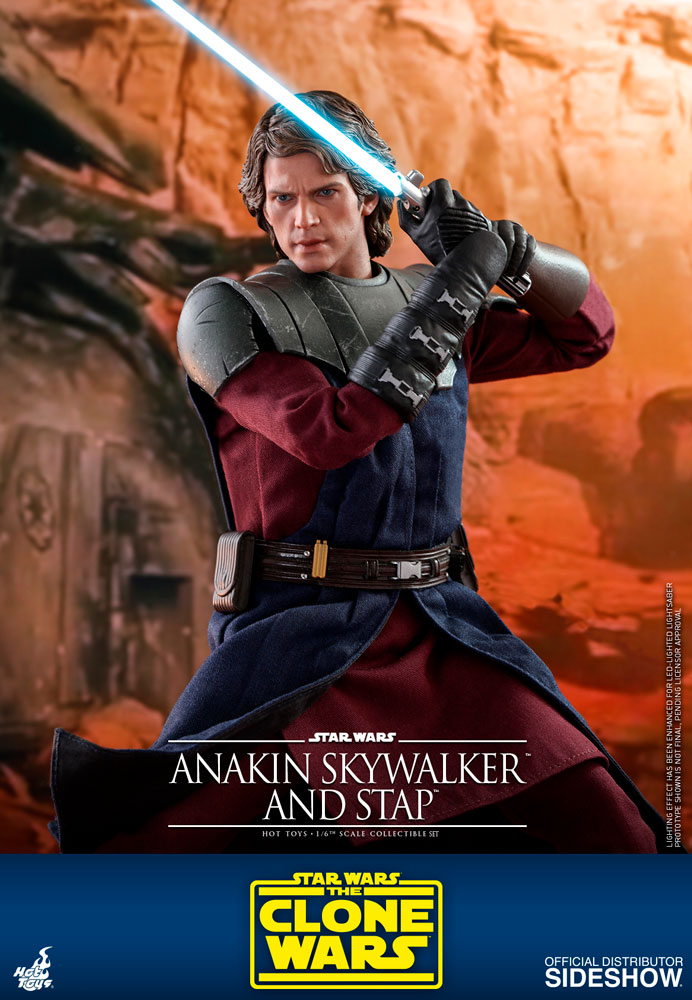 Hot Toys 1/6 Scale Star Wars The Clone Wars Anakin Skywalker & STAP Collectible Set