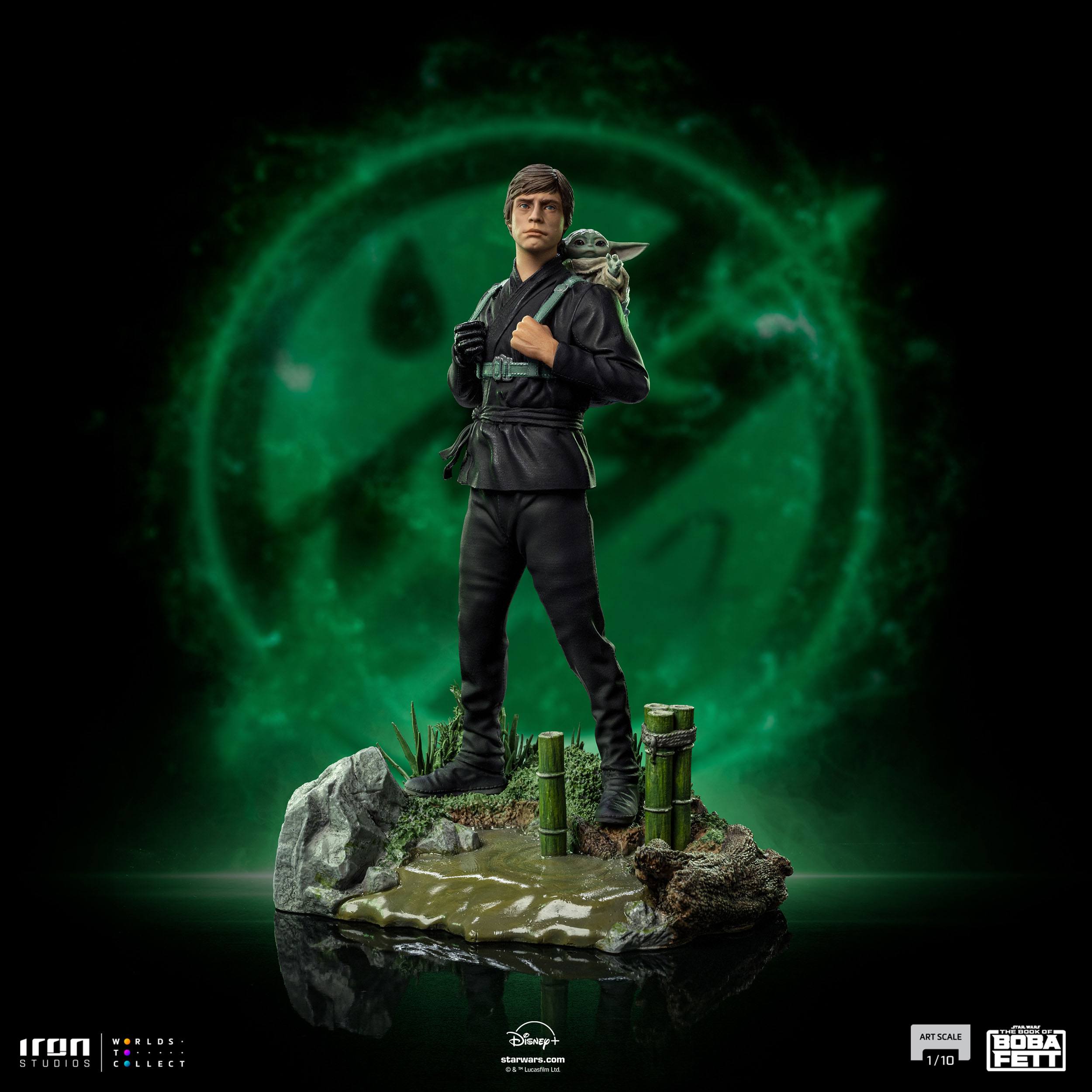 Iron Studios Limited Edition 1/10 Art Scale Statue of Luke Skywalker and Grogu Training from Star Wars The Book of Boba Fett